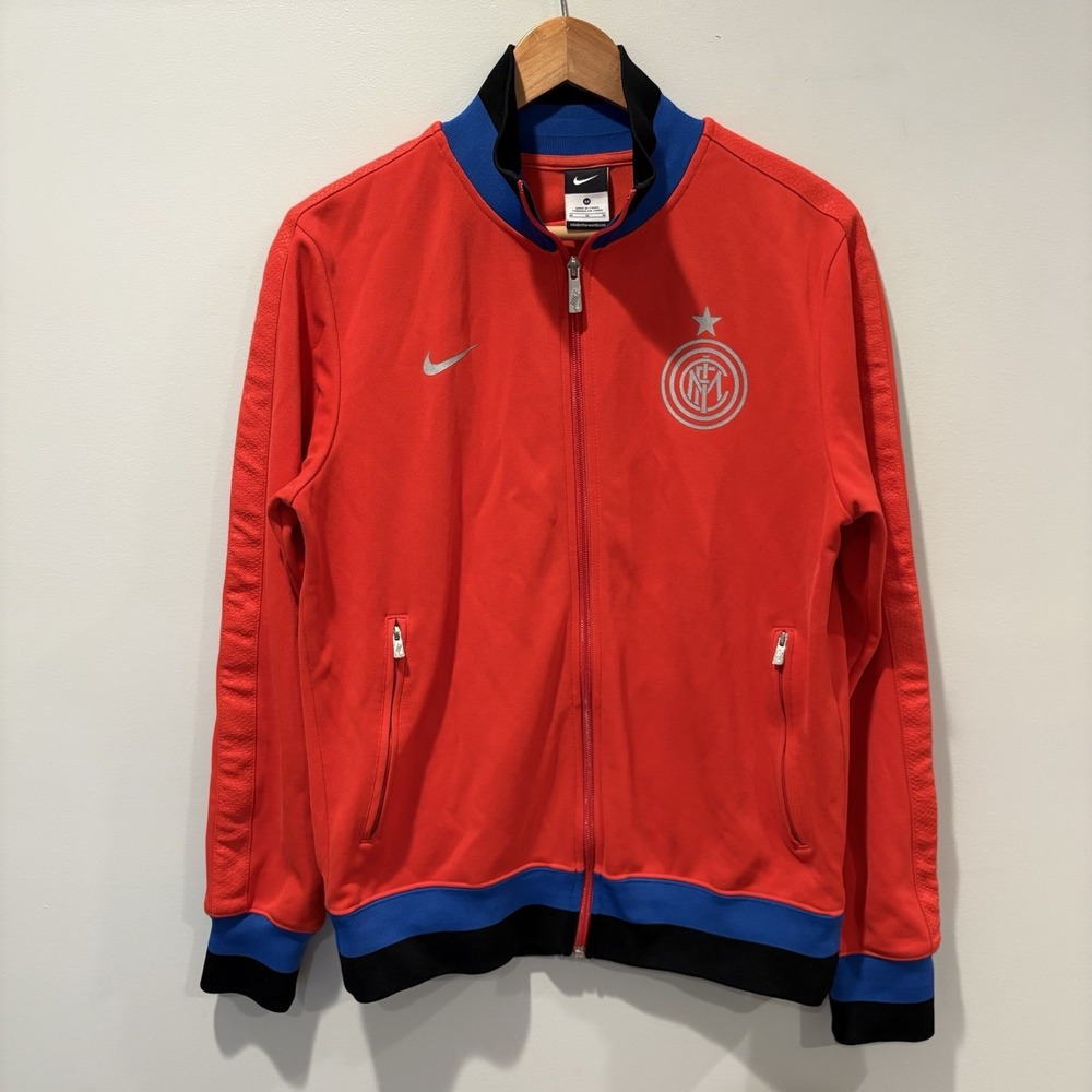 Nike Inter Milan 2014 N98 Track Jacket Sz M Football Soccer 478212–603 Red Rare